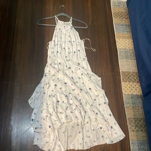 Joie Medium Dress with Blue Stripes and Flowers